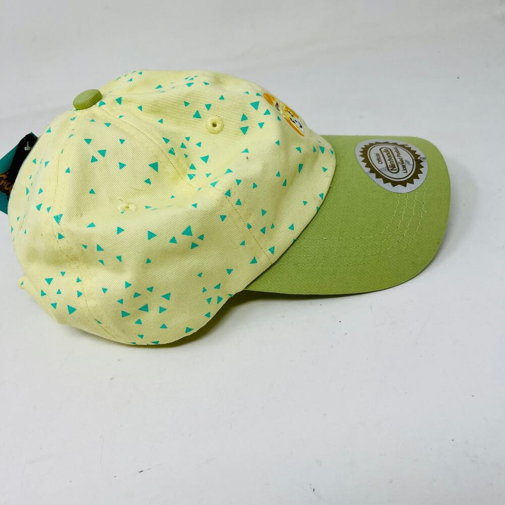 NEW! Nintendo Animal Crossing Adjustable Cap Hat Snapback Green Yellow - Picture 5 of 7